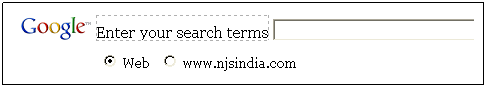 Text Box:  
Enter your search terms  Submit search form  
&nbsp;
 Web
 www.njsindia.com
&nbsp;
